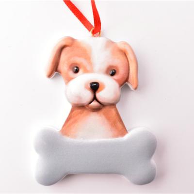 China Christmas Decoration Resin Dog Figurine Christmas Animal Resin Toys DIY Garden Ornament Craft Kids Toys Gifts Wholesale for sale