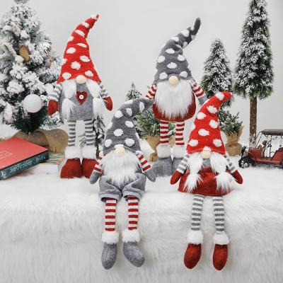 China Christmas Decoration and Cute Candy Box Christmas Decoration Standing Long Leg No Face Elf Doll Decorations for Home 2021 New Year Gift for Kids for sale