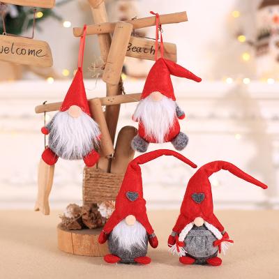 China Christmas Decoration and Candy Box Christmas Gnome Santa Xmas Tree Hanging Ornament Faceless Doll Decoration for Home Hanging Gifts Drop Ornaments Party Supplies for sale