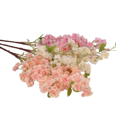 China 2021 Hotsale Wedding 3 Branches Decorative Sakura Artificial Flowers for Home Decoration for sale