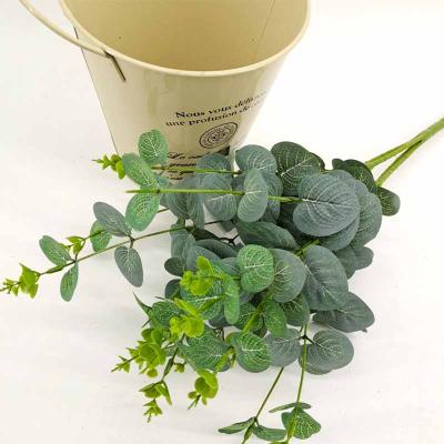 China Wedding Artificial Eucalyptus Leaves Money Leaves 16 Branches For Outdoor Decoration Home Decoration for sale