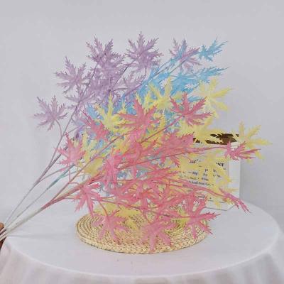 China Party/Home/Wedding Wholesale Artificial Simulation Plant Greenery Maple Leaf Branch Many Colors For Wedding Party Decoration for sale