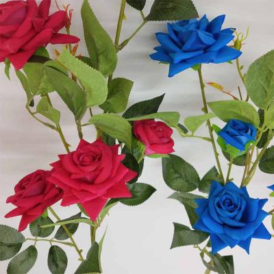 China Wedding Artificial Rose 5 Heads Rose To Wedding Home Decoration Fakeflower Decoration Preserved Rose for sale