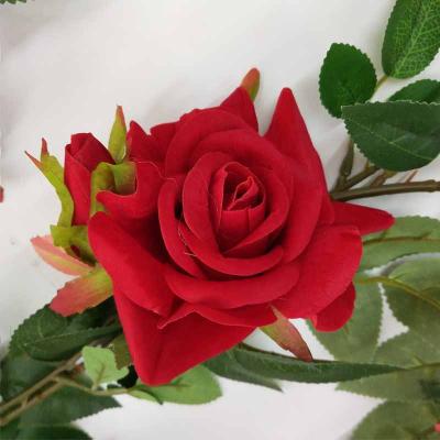 China Artificial Rose Vine 19 Rose Heads For Wedding Decoration Home Decoration RV1901 for sale