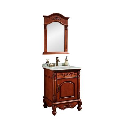 China Environmental friendly design small style series bathroom antique sink and cabinet combined for sale