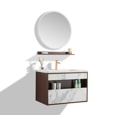 China Modern Simple Design Smart Mirror Round Cabinet Bathroom Modern Smart Floating Vanity Storage for sale