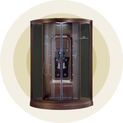 China Modern Design Modern Design Room Steam Bath Steam Shower Room Portable Lamp Head Sauna Computer Control Panel Wooden Glass Type for sale