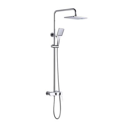 China With Sliding Bar Shower Set New Design Wall Mount Style Wrapping Bathroom Floor Exterior Brass Color for sale