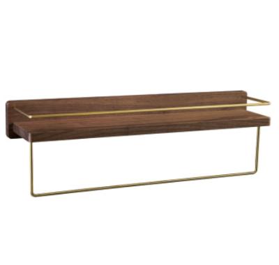 China Factory Direct Wall Mounted Bathroom Shelf Solid Wood Bathroom Shelves Eco - Friendly for sale