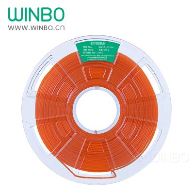 China 1.75 mm N.W 500g High Quality PLA Filament Winbo PLA ABS PETG Filament For FDM 3D Printer FFF 3D Printer Orange WBPLA1B05S for sale