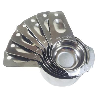 China High Quality Stocked Stainless Steel 5-Piece Measuring Cups Set For Baking for sale