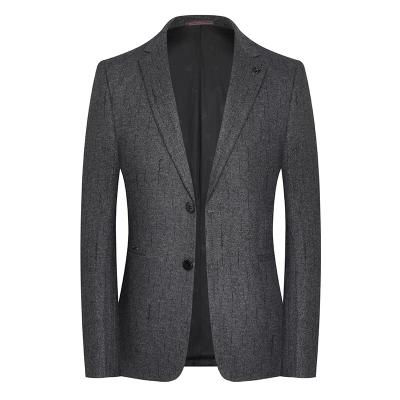 China Wrinkle-resistant Anti-wrinkle young and middle-aged men's suit coat warm classic version solid color for sale