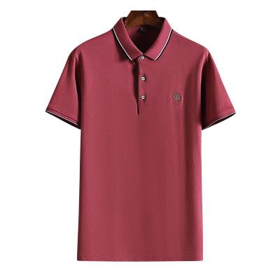 China Anti-wrinkle lapel embroidered solid color simple and generous dress Summer Polo Football Neck luxury T-shirt for sale