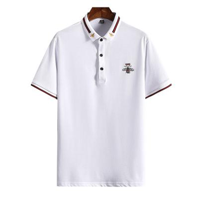 China Custom embroidery Logo Men Polo Shirt New Anti-wrinkle Fashion Lapel Light Business Design Soft Breathable Football for sale