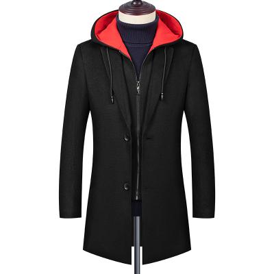 China Australian Wool Men's Anti-wrinkle Hoodie Customizable Wholesale High Quality Fabric Winter Coat for sale