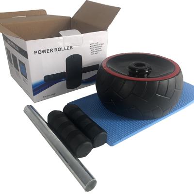 China Rubber Muscle Exercise Double Wheel Fitness Equipment Home Fitness Wheel Roller en venta