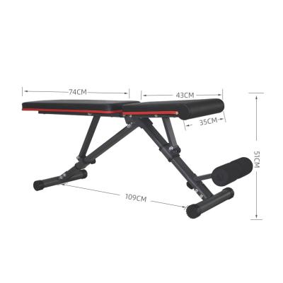 China Weight Bench Adjustable Adjustable Weight Bench Folding Weight Bench Gym Weightlifting Flat Bench for sale