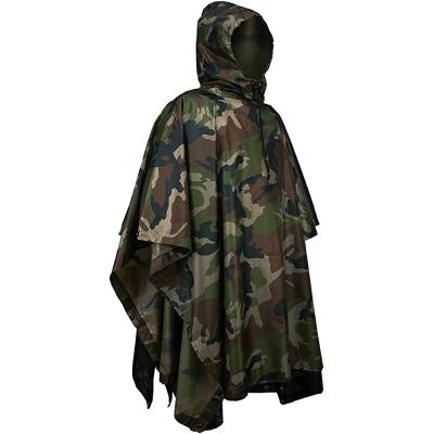 China Military Waterproof Rain Suit Coat Jacket Camouflage Raincoats Rain Poncho For Adults Women Men for sale