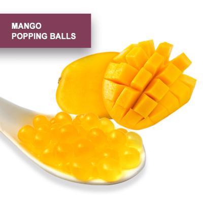 China Popping Ice Tea Bubble Tea Mango Bubble Tea Boba Pearl Jelly Balls Ingredients Taiwan for sale