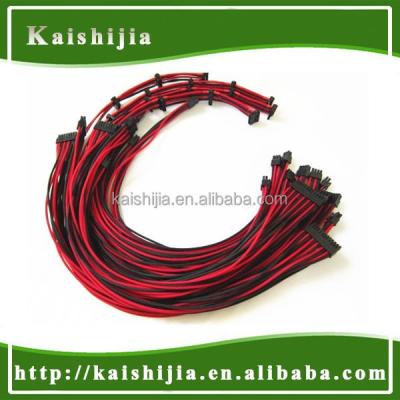 China Single Sleeved Power Supply Custom Modular Power Supply Cables for sale