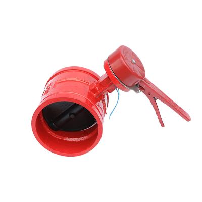 China Manufacturer Factory Price General Manual Handle Grooved Type Fire Fighting System Signal Butterfly Valve for sale