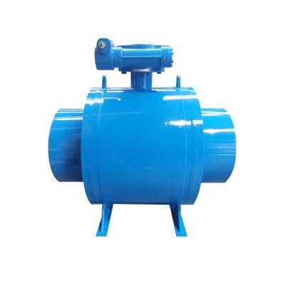 China General Jitong Hot Selling Carbon Steel Natural Gas Handle Valve Fixed Full Welded Worm Gear Ball Handle Valve Heating for sale