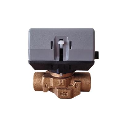 China General Manufacturer Threaded Brass Electric Two Way Valve For Air Conditioning Water System for sale