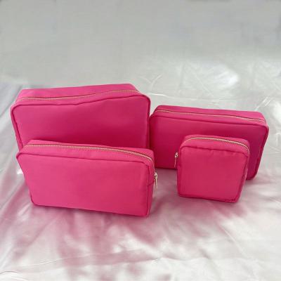 China Wholesale Cloth Makeup Bag DIY Colorful Zippered Personalized Toiletry Bag Bridesmaid Personalized Clutch Bag Cosmetic Pouch for sale