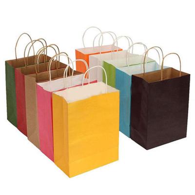 China Wholesale Paper Gift Shopping Bags Custom Printed Brown 100% Recyclable Large Brown Kraft Paper Bags for sale