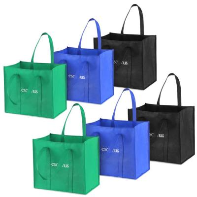 China Large Grocery Tote Reusable Grocery Bags Heavy Duty Universal Durable Nonwoven Shopping Tote for sale