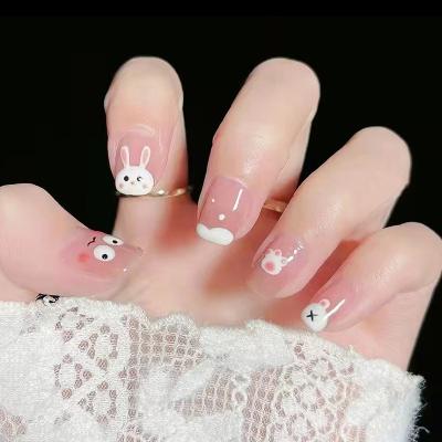 China Wholesale Price French Coffin Shining Stars Diamond Nails Art Press On Nails Artificial Custom Customize Nails for sale