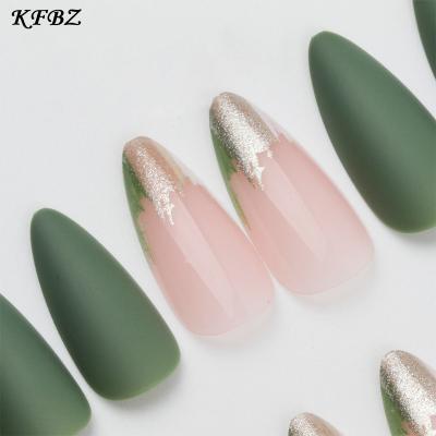 China 2022 New ABS French Press On Nails With Box Packaging Press On Nail Vendor Artificial Nails For Women Nail Art Decoration for sale