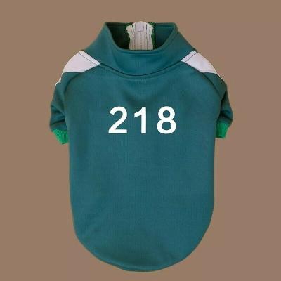 China Stocked 2021 OEM/ODM Puppy Hoodie Squid Games Pet Clothes Coat Custom for sale