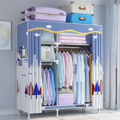 China Modern Collapsible Folding Cloth Closet Storage Space Clothes Cloth Closet Cabinet Furniture Wardrobes for sale