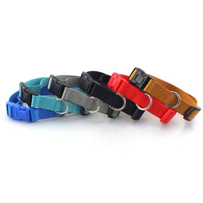 China Custom Cheap DETACHED Plastic Buckle Dog Adjustable Nylon Pet Collar From Pet Products Manufacturer Classic for sale