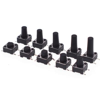 China Standard New and original bom supplier Manufacturer micro switches 6X6 4 pin tact switch smd tactile switch HS6605 for sale