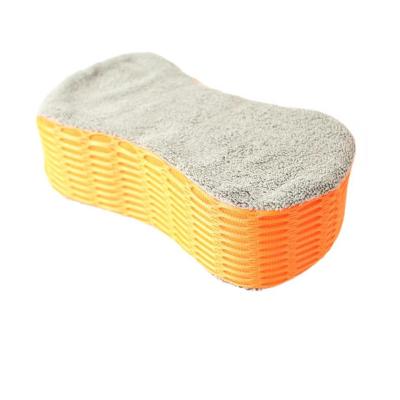 China Bilateral Power And High Quality Thick Microfiber Car Wash Super Dirt-removing Sponge Made In China for sale