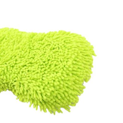 China Water Blade Car Cleaning Sponge Microfiber Cleaning Handy Car Sponge Polish Applicator Chenille Wash Pad for sale