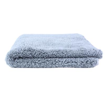 China Useful Microfiber Car Cleaning Towel Double Layer Scratch Free Easy To Wash Multifunctional for sale