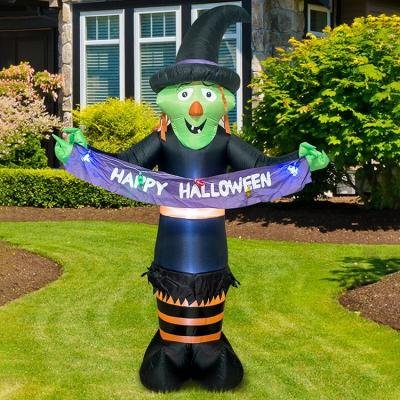 China Outdoor Inflatable Horror Decorations Props Festival Decoration Halloween Yard Witch Scary Witch for sale