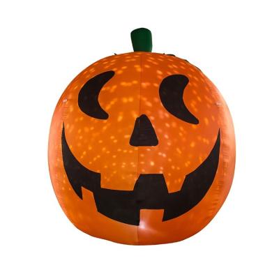 China Festival Decoration 10ft Halloween Ghost Inflatables Giant Lights Pumpkin Internal Driver Decorations for sale