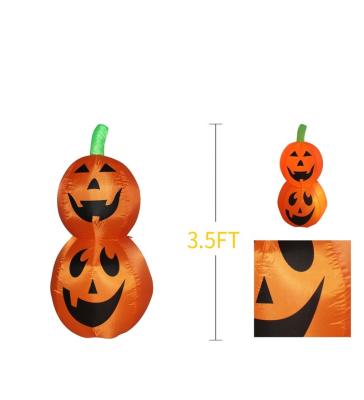 China 3.5ft Weird Double-Layer Inflatable Pumpkin Man For Halloween Decorations 107cm / 3.5ft Tall for sale