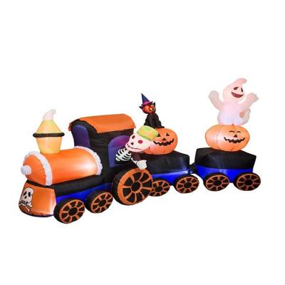 China Outdoor Hote Sale Brown Halloween 9 Feet Inflatable 275cm/9ft Tall Halloween Train for sale