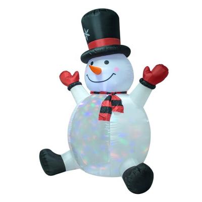 China Polyester 240cm/8ft Airblown Hollow Snowman For Indoor Outdoor Christmas Decoration for sale