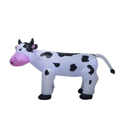 China Polyester 180cm/6ft Christmas Cow Self LED Lights Inflatable Decorations For Home for sale