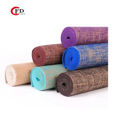 China Wholesale Canvas Yoga Mat Jute Yoga Mats Yoga Exercise FDFIT Factory PVC for sale