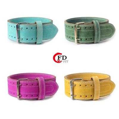 China FDFIT Pro Weightlifting Durable Genuine Leather Belt For Men And Women for sale