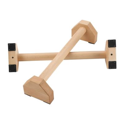 China FDFIT Wholesale Durable Fitness Equipment Wooden Push Up Wooden Calisthenics Parallettes Support Bar Push Up en venta