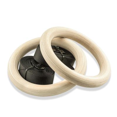 China Durable+Environment Protection FDFIT Exercise Fitness Training Wooden Gym Rings ABS Gymnastic Ring en venta