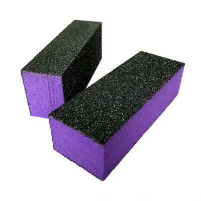 China Polishing Purple and Black Nail Art Nail Files Block Pedicure, Care Nail Buffer Sanding Block for sale